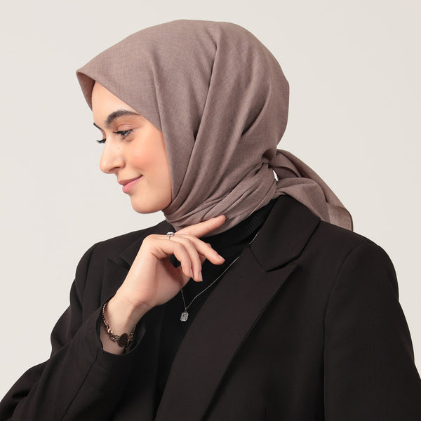 Yazlık Denim Eşarp - Vizon