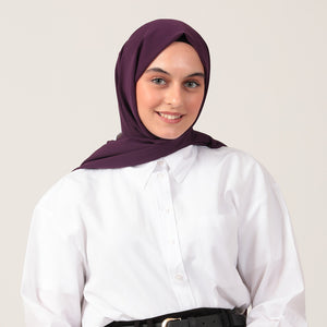 Şifon Şal - Patlıcan Moru