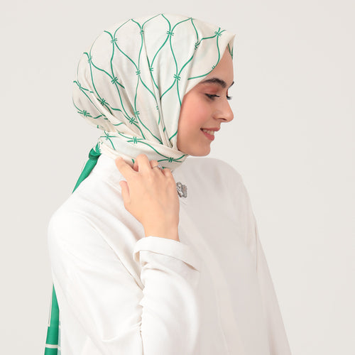 Pamuk İpek Şal - Dalga Desen - Benetton