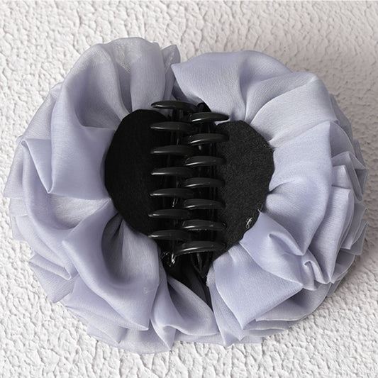 Kıskaçlı Topuz Tokası - Buz Beyazı