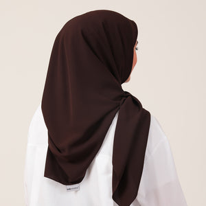 Medine İpeği Eşarp 110 X 110 Cm - Acı Kahve