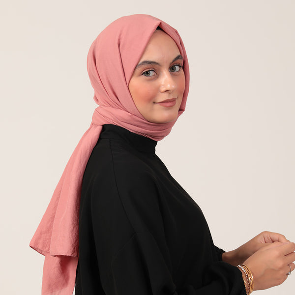 Bambu Pamuk Şal - Rose