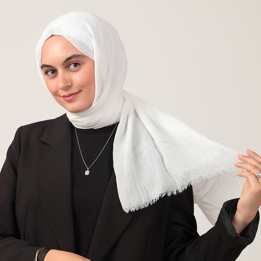 Bürümcük Şal - Beyaz