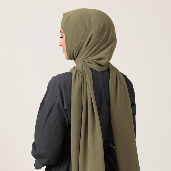 Şifon Şal - Olive