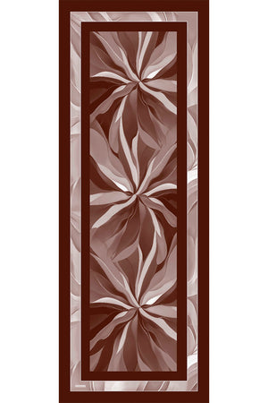 Aurora Desenli Janjan Şal - Göksel Gelgit - Bordo