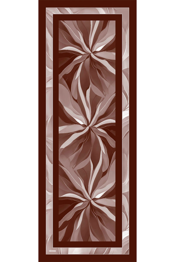 Aurora Desenli Janjan Şal - Göksel Gelgit - Bordo