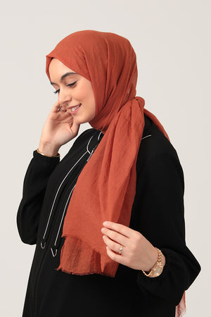 Ultra İnce Şal - Kiremit