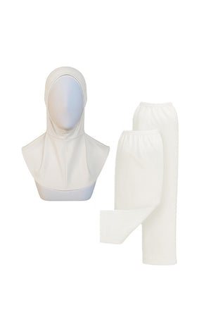 Tesettür Hijab Bone Kolluk Set - Ekru