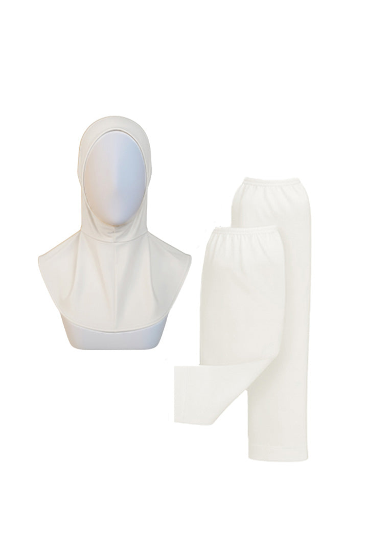 Tesettür Hijab Bone Kolluk Set - Ekru