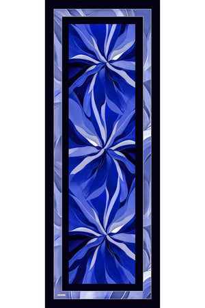 Aurora Desenli Janjan Şal - Göksel Gelgit - Mavi