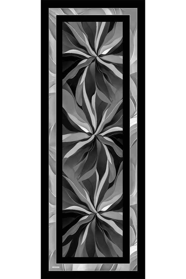 Aurora Desenli Janjan Şal - Göksel Gelgit - Siyah