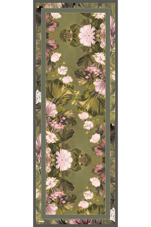 Aurora Desenli Janjan Şal - Gizli Bahçe - Yeşil