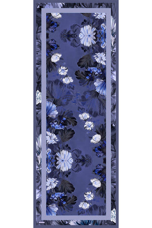 Aurora Desenli Janjan Şal - Gizli Bahçe - Lila