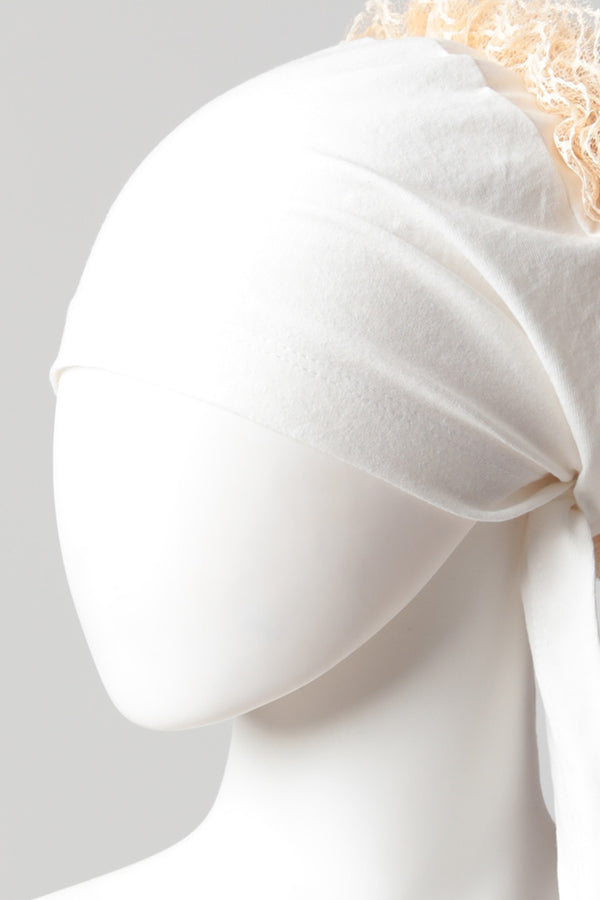 Dantel Topuzlu Önü Dikişli Bone - Kaliteli Özel Üretim - Ekru