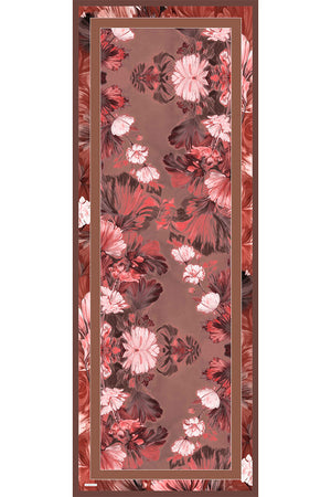 Aurora Desenli Janjan Şal - Gizli Bahçe - Gül Kurusu