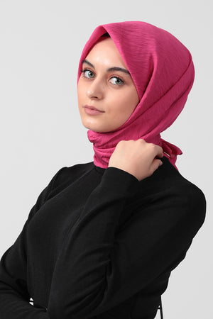 Ipekli Günlük 100x100 Cm Eşarp - Fuşya