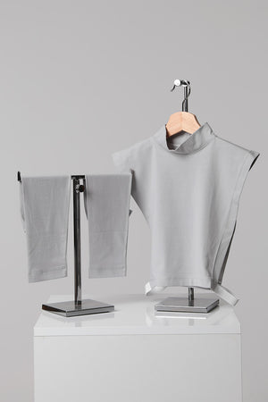 2'li Tesettür Boyunluk Kolluk Set - Gri