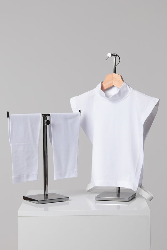 2'li Tesettür Boyunluk Kolluk Set - Beyaz