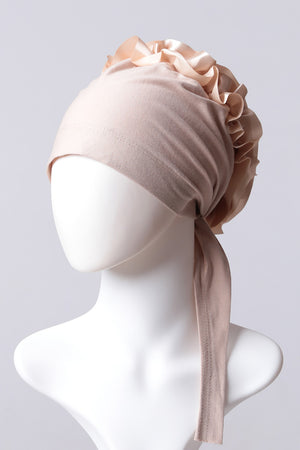 Kurdele Topuzlu Bone - Özel Üretim - Vizon