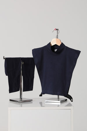 2'li Tesettür Boyunluk Kolluk Set - Lacivert