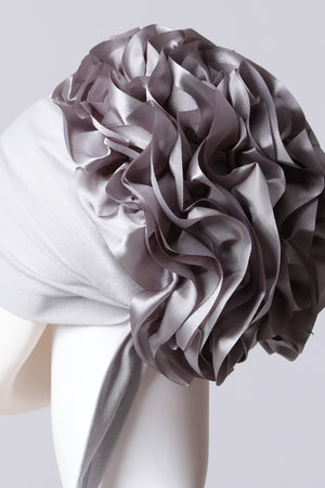 Kurdele Topuzlu Bone - Özel Üretim - Gri