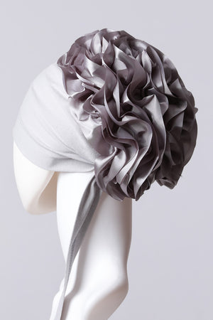 Kurdele Topuzlu Bone - Özel Üretim - Gri