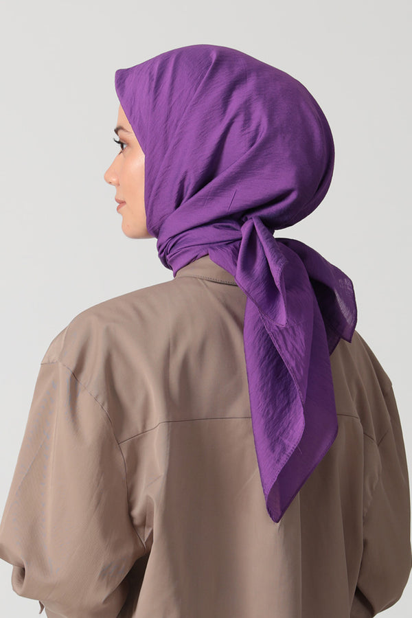 İpekli Günlük 100x100 Cm Eşarp - Lavanta