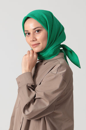 Ipekli Günlük 100x100 Cm Eşarp - Benetton Yeşil