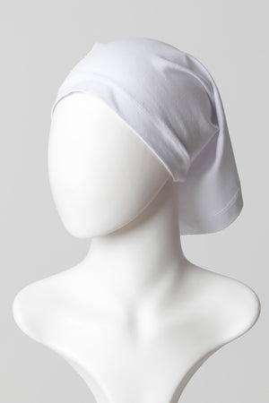 Düz Boru Bone Uzun Boy - Beyaz