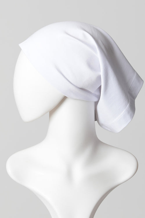 Düz Boru Bone Uzun Boy - Beyaz