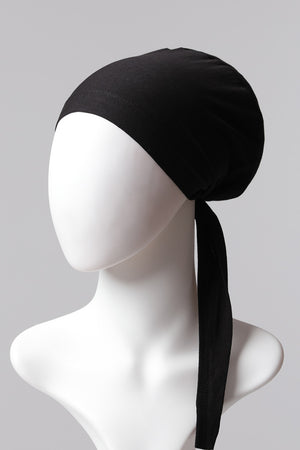 Sünger Topuzlu Bone - Özel Üretim - Siyah