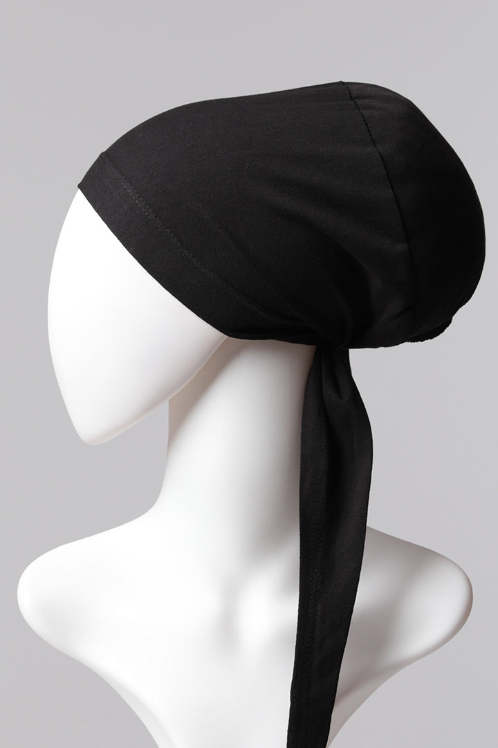 Sünger Topuzlu Bone - Özel Üretim - Siyah