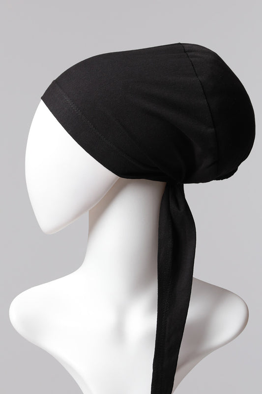 Sünger Topuzlu Bone - Özel Üretim - Siyah