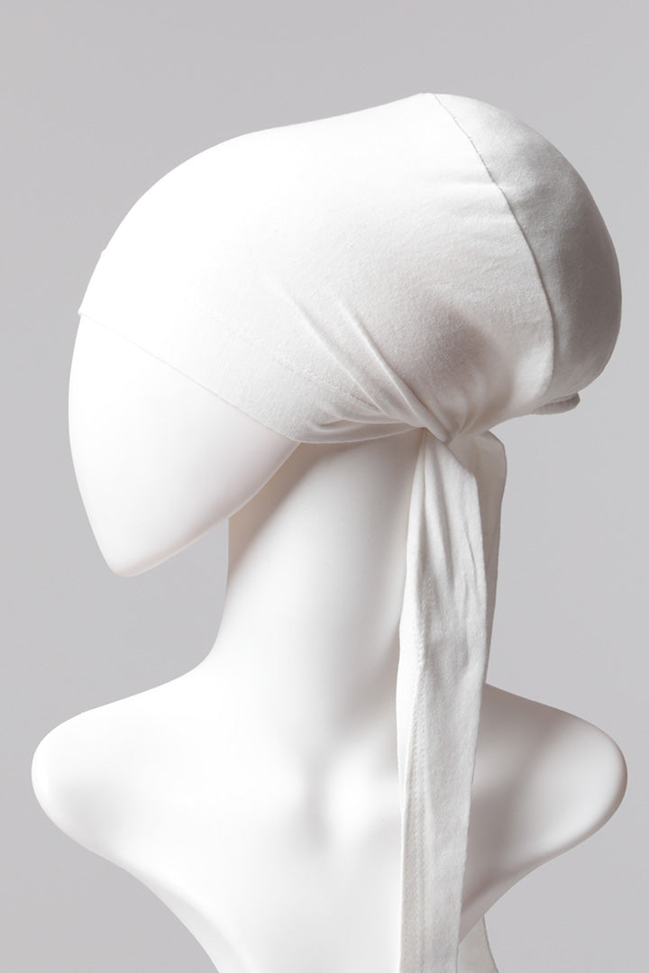 Sünger Topuzlu Bone - Özel Üretim - Ekru