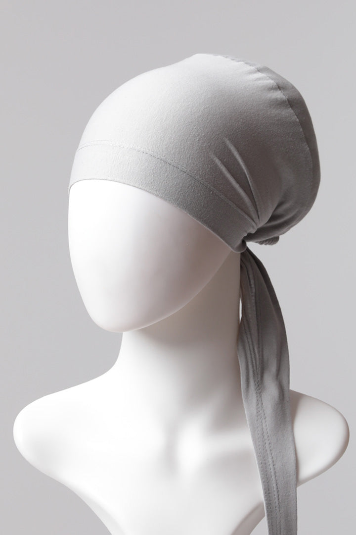 Sünger Topuzlu Bone - Özel Üretim - Gri