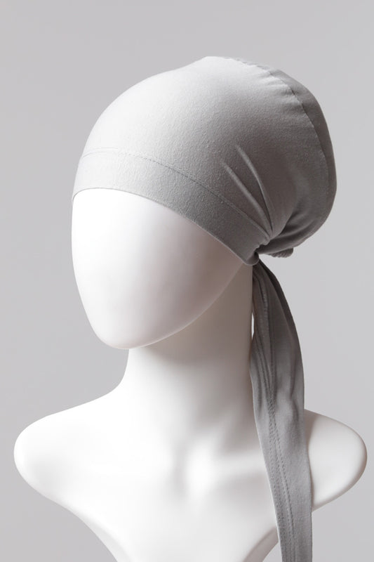 Sünger Topuzlu Bone - Özel Üretim - Gri