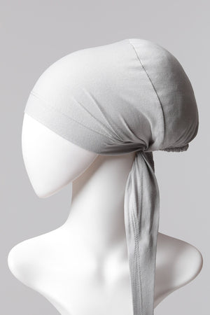 Sünger Topuzlu Bone - Özel Üretim - Gri