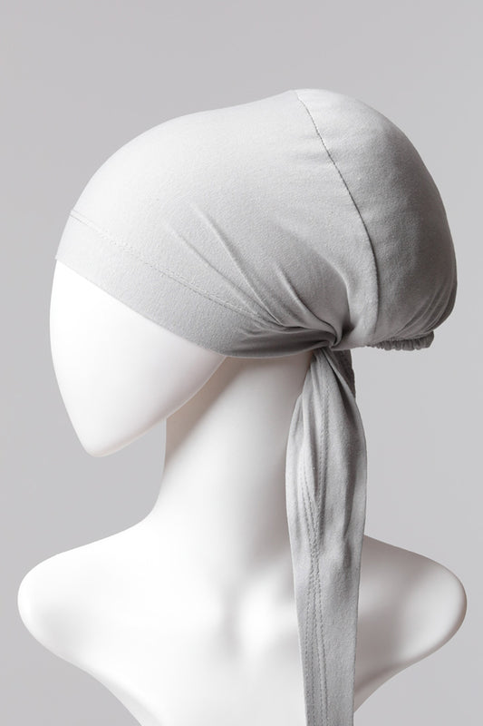 Sünger Topuzlu Bone - Özel Üretim - Gri