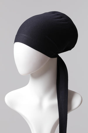 Sünger Topuzlu Bone - Özel Üretim - Lacivert