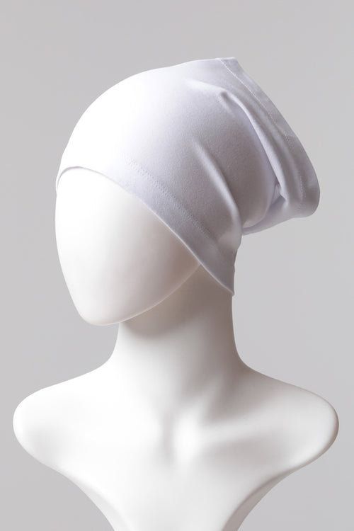 Düz Boru Bone - Beyaz