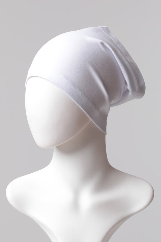 Düz Boru Bone - Beyaz