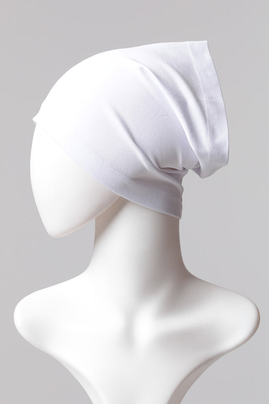 Düz Boru Bone - Beyaz