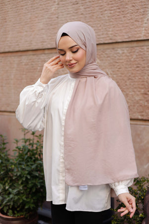 Soft Jakar Şal - Düz - Toz Pembe