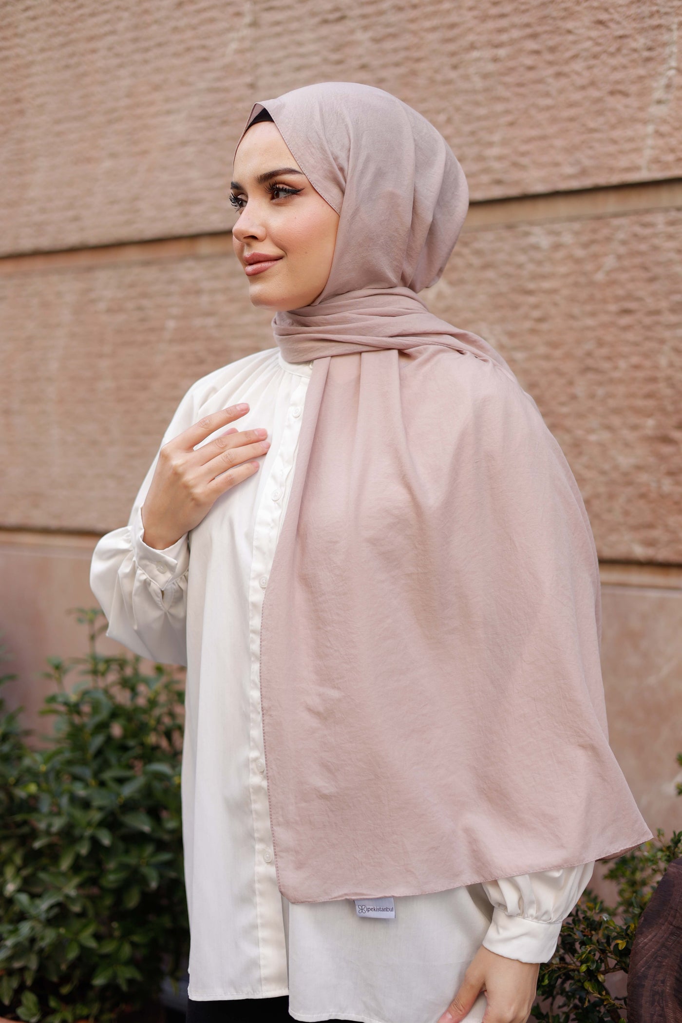 Soft Jakar Şal - Düz - Toz Pembe