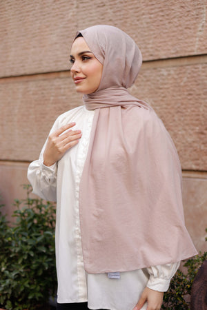 Soft Jakar Şal - Düz - Toz Pembe
