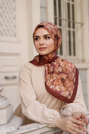 Tensel Eşarp - Batik Desen - Mürdüm