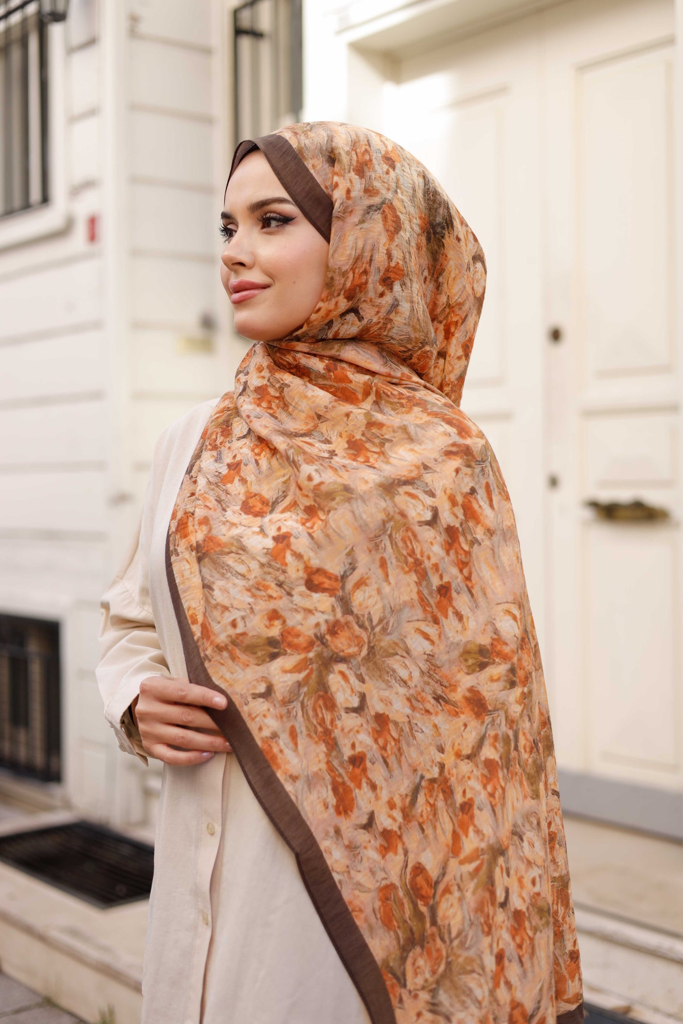 Tensel Şal - Batik Desen - Somon