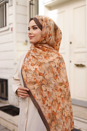 Tensel Şal - Batik Desen - Somon