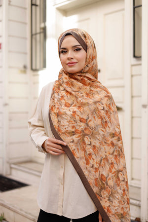 Tensel Şal - Batik Desen - Somon