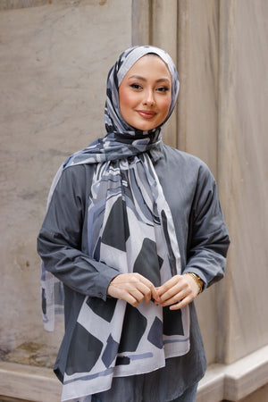 Efilia Desenli Şal - Pastel Yolculuk - Lila